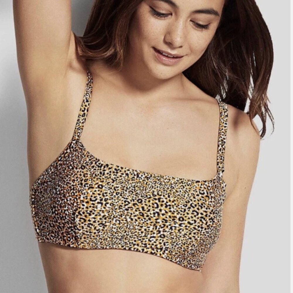 NWT SEAFOLLY ANTHROPOLOGIE SPIRIT ANIMAL BRALETTE BIKINI TOP Size 14 DD NEW